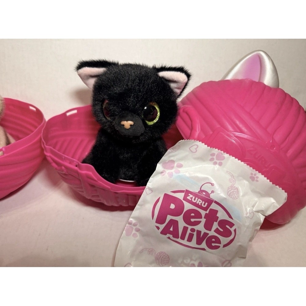 Pets Alive Smitten Kitten Surprise Lucky Bombay Black Cat Interactive New/Open